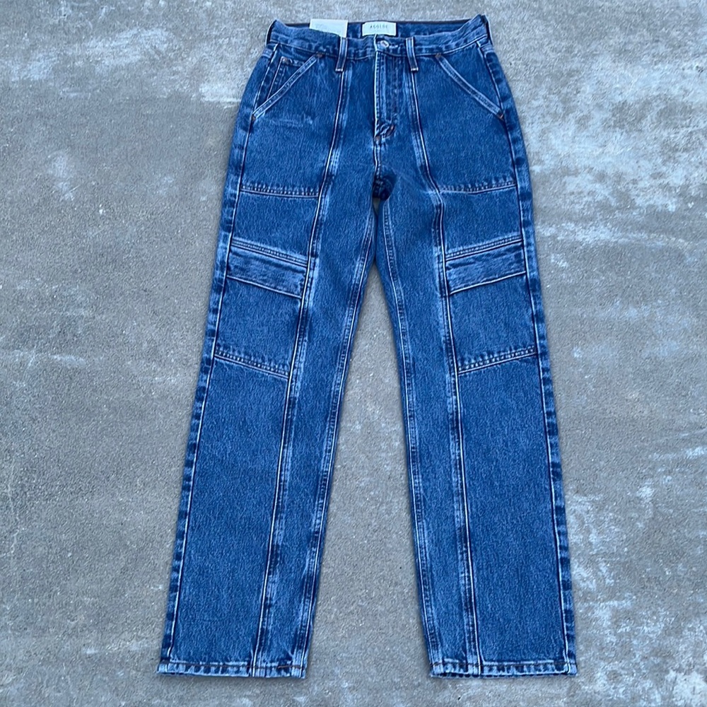 NWT AGOLDE Cooper Cargo Jeans in Regulation